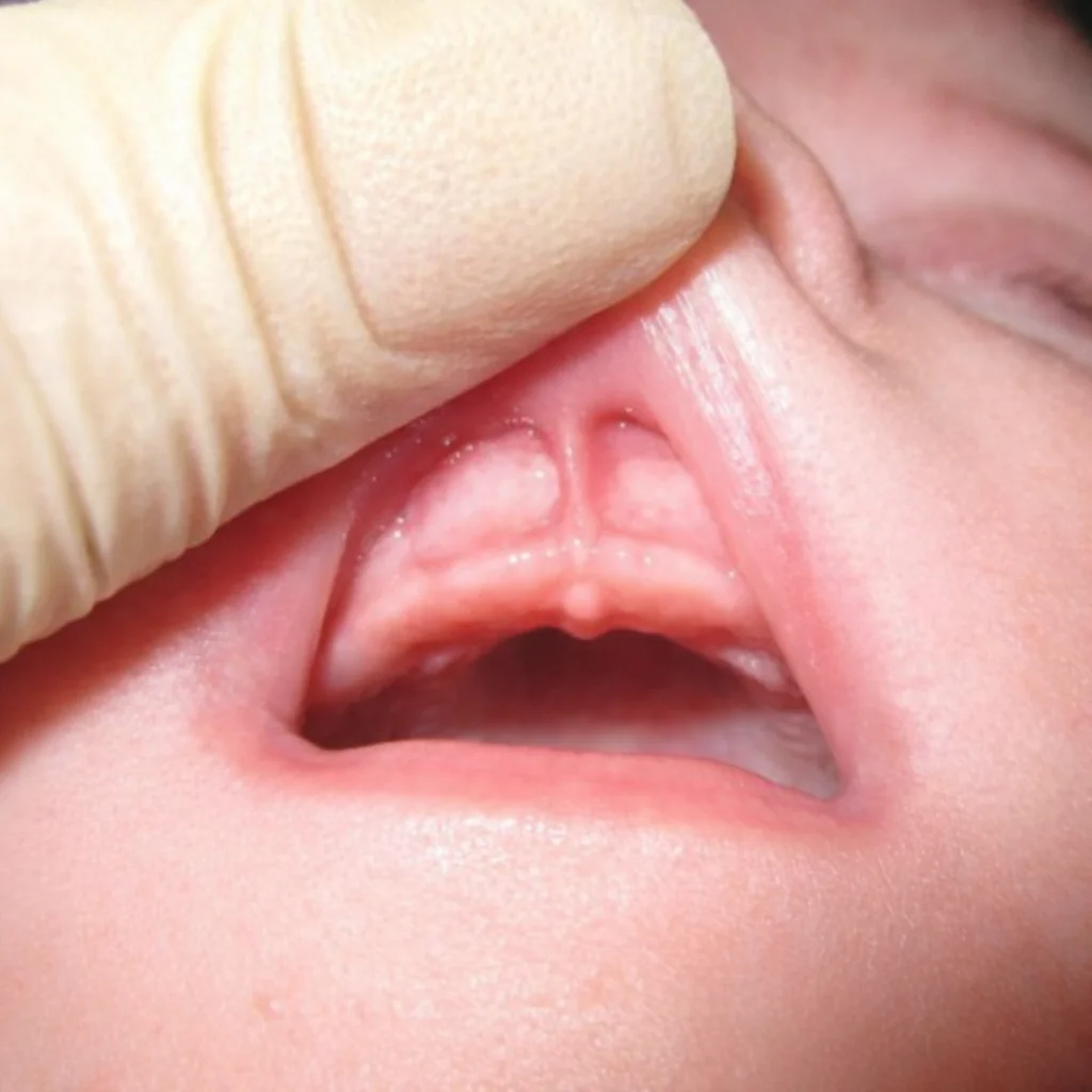 Tongue tie clinical photo